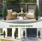 UV spinduliams atsparus 90 cm aukščio dirbtinių kiparisų dviejų dalių rinkinys