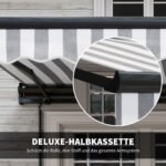 Pusiau kasetinė elektrinė markizė su nuotolinio valdymo pulteliu 350 x 250 cm