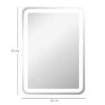 Vonios veidrodis su jutikliniu apšvietimu ir nerasojimo funkcija