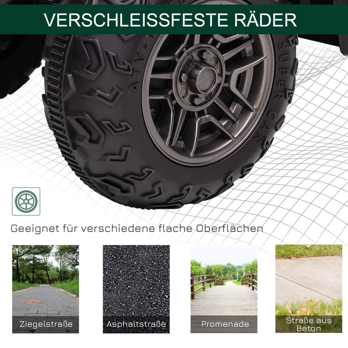 Vaikiškas elektrinis keturratis su dviem greičio lygiais ir LED žibintais