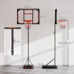 Vaikų krepšinio stovas su reguliuojamu aukščiu ir ratukais