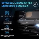 Licencinis vaikiškas elektromobilis Mercedes-Benz EQA su nuotoliniu tėvų valdymu