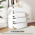 Komoda su 4 stalčiais, 55 x 33 x 80 cm