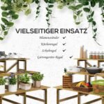 Eglės medienos trijų pakopų lauko augalų stovas