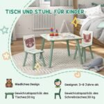 Vaikų sėdėjimo komplektas 3-8 metų vaikams su gyvūnų motyvais