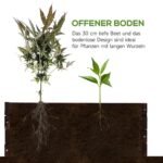 Medinė pakelta lysvė 60 x 60 x 23 cm