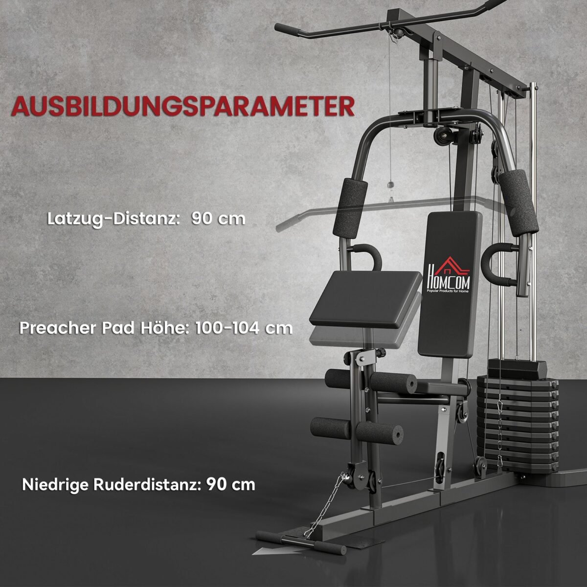 Daugiafunkcinė jėgos stotis su 45 kg svorio bloku