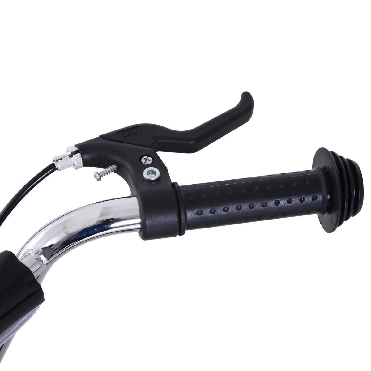 Reguliuojamo aukščio paspirtukas vaikams ir jaunimui su pripučiamais 16/12 colių ratais ir stabdžiais