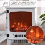 Elektrinis židinys su reguliuojamu šildymu ir nepriklausomu LED liepsnos efektu