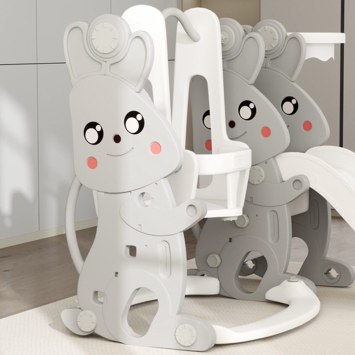 Triušio dizaino 4in1 žaidimų rinkinys mažyliams