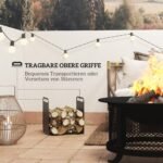 Plieninis malkų stovas su 2 nešiojimo rankenomis