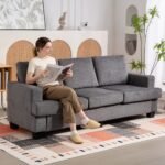 Minkšta 3-vietė sofa su plieniniu rėmu