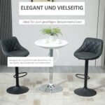 Apvalus baro stalas su reguliuojamu aukščiu ir pasukamu stalviršiu