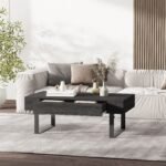 Modernus žurnalinis staliukas su stalčiumi ir atvira lentyna