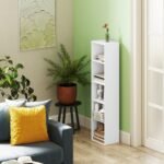 Knygų lentyna su reguliuojamomis lentynomis ir 5 skyriais