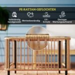 Kvadratinis poliratano sodo staliukas su grūdinto stiklo stalviršiu ir saulės spindulių raštu