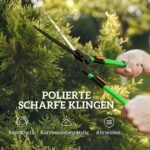 2 dalių gyvatvorių ir genėjimo žirklių rinkinys su teleskopinėmis rankenomis