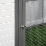 Medinė vištidė nykštukinėms vištoms su voljeru ir lizdaviete 196 x 76 x 97 cm