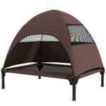 Lauko pakeltas šunų gultas su stogeliu vidutiniams šunims