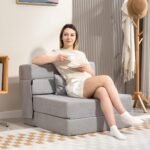 Daugiapozicinis grindinis fotelis-lova