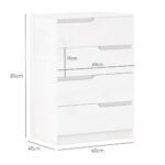 Moderni komoda su keturiais stalčiais