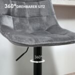 Reguliuojamo aukščio ir pasukamos baro kėdės su atlošais 2 vnt. rinkinys