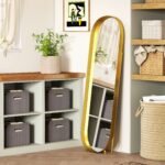 Pastatomas viso kūno veidrodis su metaliniu rėmu 160 x 50 cm