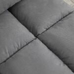 Grindų sofa-lova su reguliuojamu atlošu ir galvos atrama