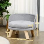 Pakeltas šunų ir kačių guolis su minkšta, plaunama pagalve