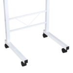 Reguliuojamo aukščio C formos šoninis staliukas su ratukais