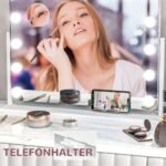 LED makiažo veidrodis su reguliuojamu apšvietimu ir USB jungtimi