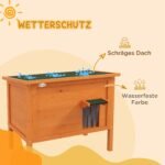 Lauko katės namelis su izoliacija ir atidaromu stogu