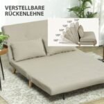 Velvetinio audinio sofa-lova su reguliuojamu atlošu ir 2 pagalvėlėmis