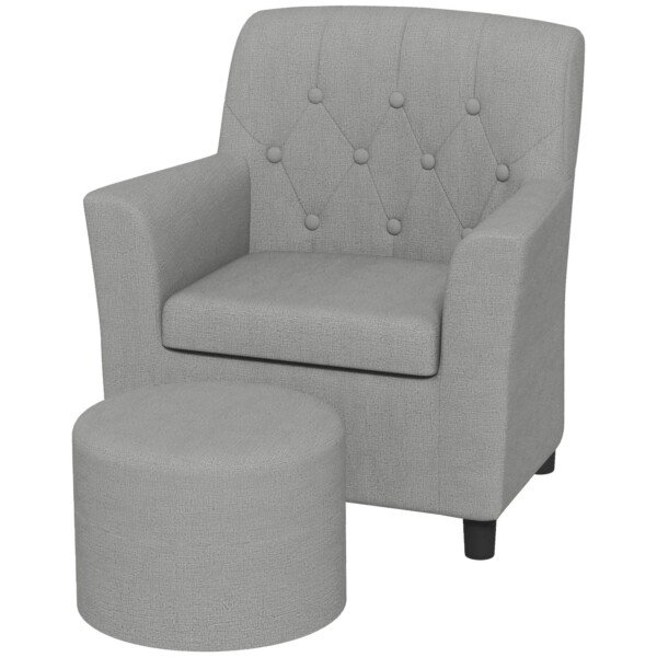 Vaikų fotelis su pufu