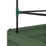 Pakelta lysvė su reguliuojamo aukščio augalų atrama ir atviru dugnu