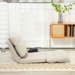 Transformuojama sulankstoma grindų kėdė su reguliuojamu atlošu