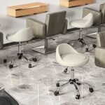 Reguliuojamo aukščio darbo kėdė su ratukais