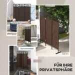 3 dalių lauko privatumo sienelė iš PE rotango