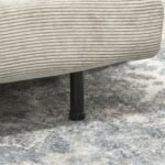 Dviejų vietų sofa-lova su trijų padėčių reguliuojamu atlošu ir lino imitacijos audiniu