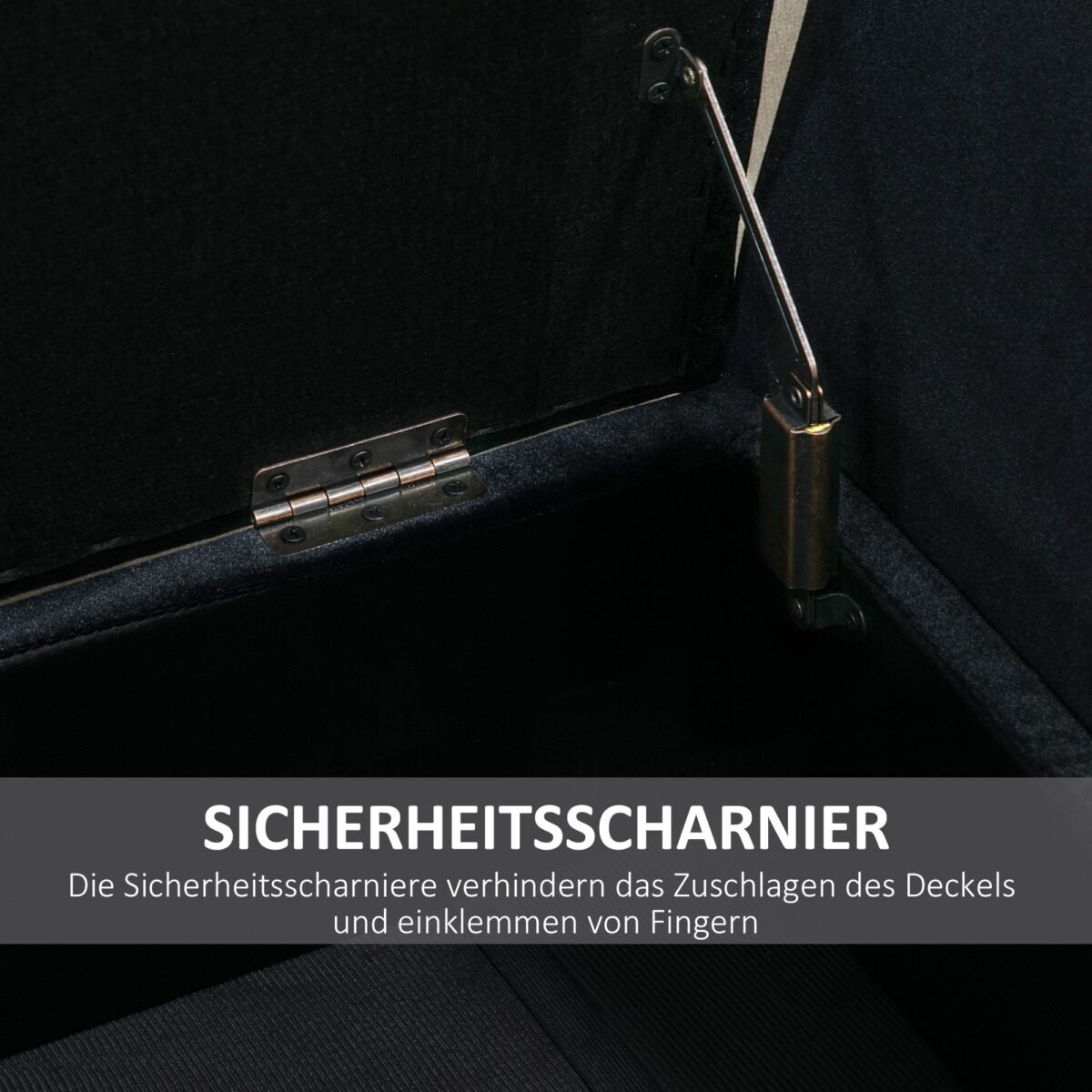 Aksiominis suolas-daiktadėžė su porankiais