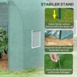 Plėvelinis šiltnamis 245x200x198 cm su cinkuoto plieno rėmu, durimis ir 4 vėdinimo langais