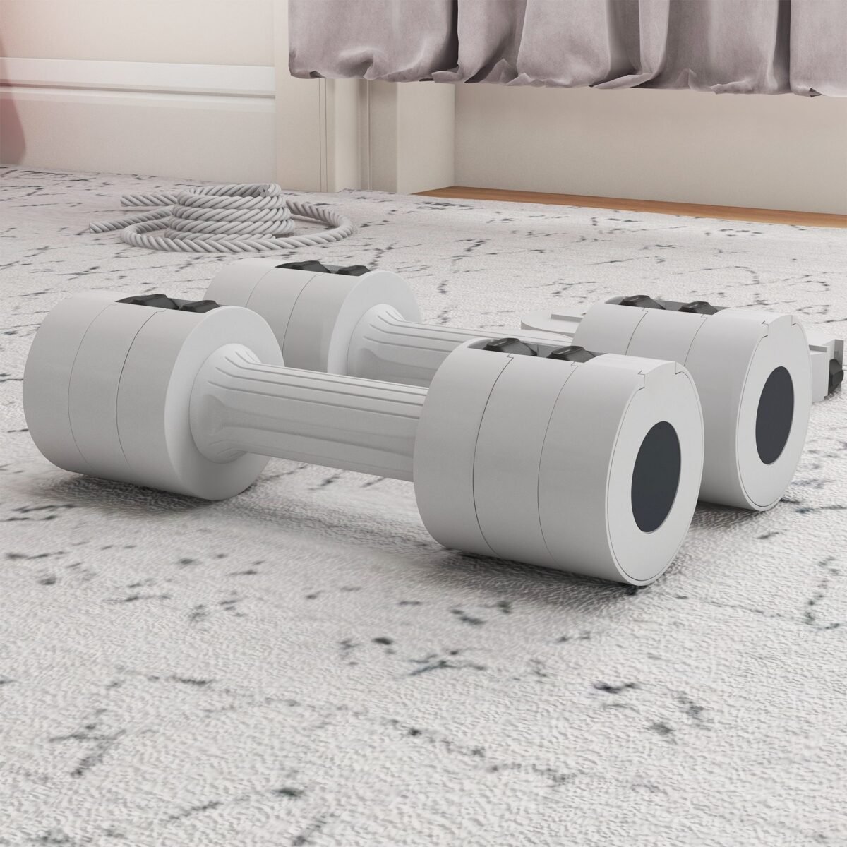 Hantelių rinkinys su reguliuojamu svoriu 2 x 2,5 kg