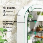 Nešiojamas 4 pakopų mini šiltnamis – 100x45x160 cm