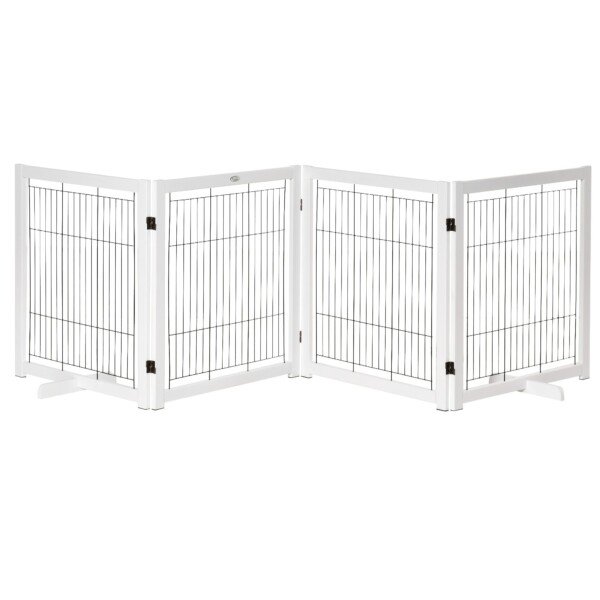 Modulinė sulankstoma medžio ir plieno apsauginė šunų tvorelė