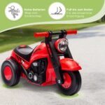 Vaikiškas važiuojamasis motociklas su muzika ir muilo burbulais