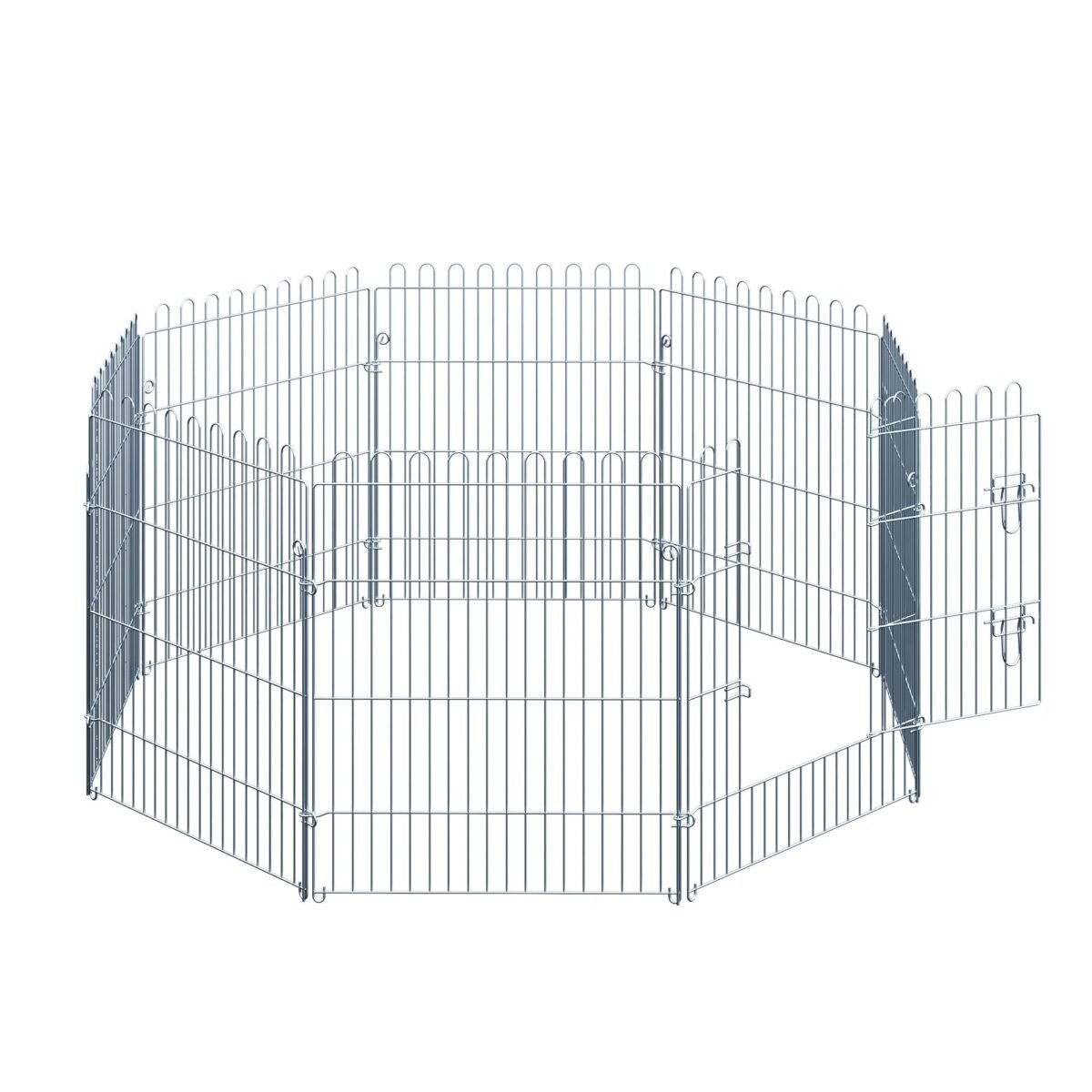 Sulankstomas 8 dalių gyvūnų aptvaras su durelėmis