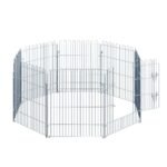 Sulankstomas 8 dalių gyvūnų aptvaras su durelėmis