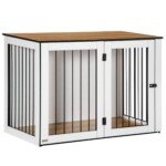 Modernus šunų narvas su stalviršiu mažiems ir vidutiniams šunims