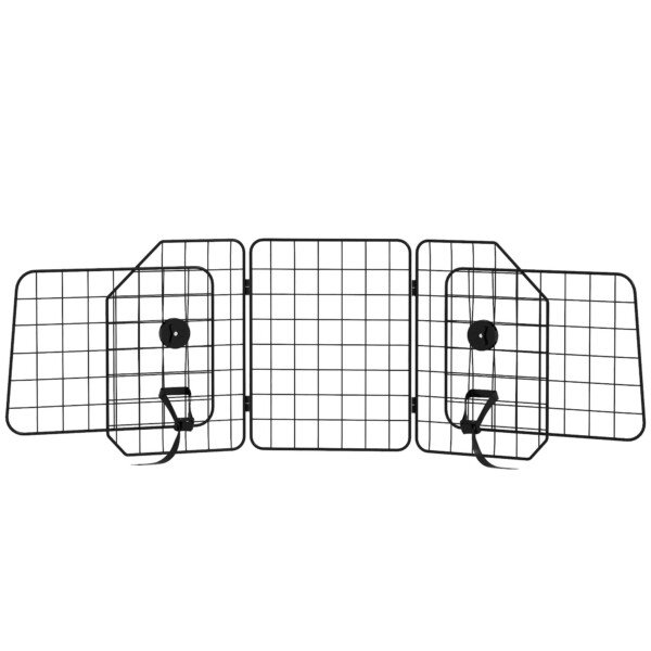 Reguliuojamo pločio sulankstoma automobilinė pertvara šunims