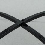 Apvalus lauko stalas su keraminės mozaikos stalviršiu, Ø60 cm